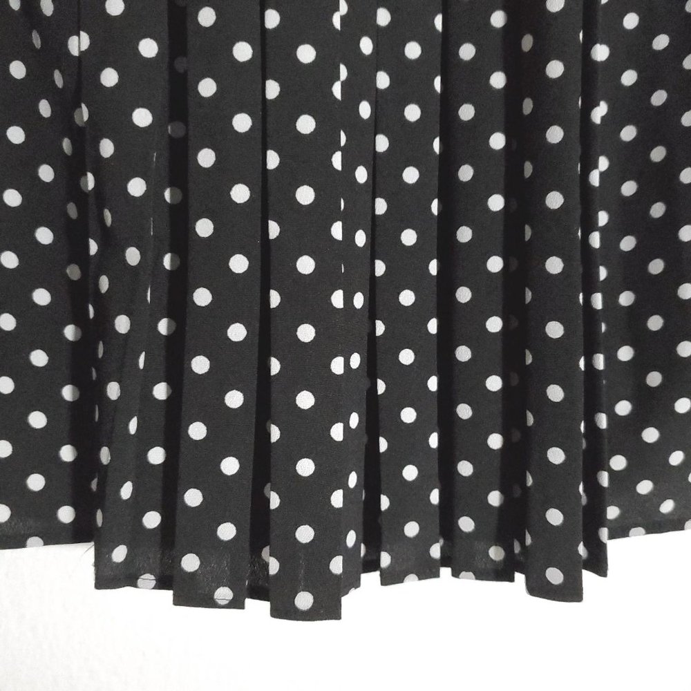 Michael Kors Pleaded Polka Dot Top M - Picture 5 of 8